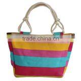2014 Latest Design Canvas Lady Bag Striped Handbags thumbnail-1