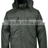 HOODED WATERPROOF PU/PVC RAINCOAT RUBBER RAINWEAR thumbnail-1