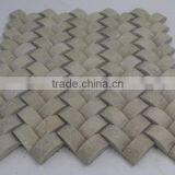 Jura Beige Marble Mosaic, Basket Wave Mosaic Tile thumbnail-3