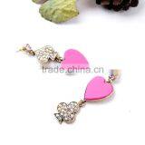 Poker Pink Heart Pendant Design Earrings of Heart, Top Design Earring thumbnail-5