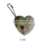 Heart Shape Metal Usb Flash Drive Shell With Keyring thumbnail-1