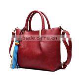 Stylish New Designer Ladies Handbag Genuine Leather Shoulder Handbag With Tassels thumbnail-3