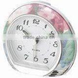 Exclusive Hot Stampling Flower Pattern Quartz Table Alarm Clock thumbnail-1
