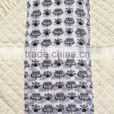 Black Background Crown Printed Polyester Scarf thumbnail-3