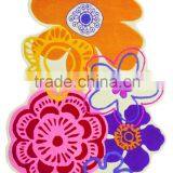 Luxury Flower Shaped Rug With Colorful Designs thumbnail-2