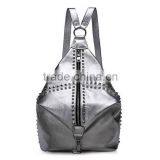 New Style Leather Silver Girls Backpack Bag thumbnail-1