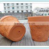 Terracotta Emboss Flower Pot With Flower Emboss thumbnail-3