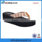 Ladies Black Platform Flip Flop Sandals Cute Wedge Slipper thumbnail-1