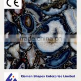 Blue agate slabs for table top with luxucy design