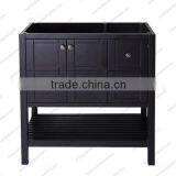 24" Wooden Bathroom Furniture Cabinet With Frame Mirror Bespresso Finish thumbnail-5