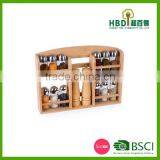 Best Selling Premium Bamboo Spice Rack Set With Glass Jars,bamboo Spice Jar Set Wholesale thumbnail-2