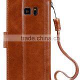 Strap Style Brown Wax Leather Mobile Phone Case for Samsung Galaxy Note 7 thumbnail-3