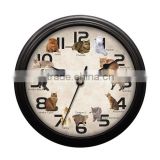 Cason shopping musical wall clock with cat sound