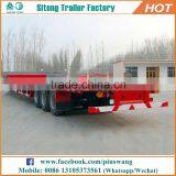 Durable 20ft 40ft Container Transport Semi Trailer Tri-axle Flatbed Trailer thumbnail-5