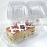 OPS Clear Lock-hinged Cheese Cake Box Container Rectangular thumbnail-1