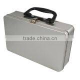 R160 Rectangular Metal Tin Box With Plastic Handle thumbnail-1