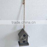 Adorable Industrial Galvenized Metal Bird Feeder House thumbnail-6