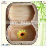 Large Hinge Lid Oval Gift Pine Wooden Popcorn Boxes thumbnail-6
