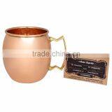 Solid Copper Mug Russian Standard MANUFACTURER INDIA , 16oz Moscow Mule Copper Mug, thumbnail-1