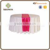 Solid Soft Oblong-shaped Silk Satin Table Runner for Wedding Party and Home Use thumbnail-1