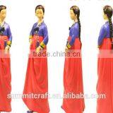 Creative Red Traditional Skirt Hanbok Hot Sale Resin South Korean Souvenir thumbnail-2
