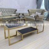 Eurpean Style Stainless Steel Golden Glass tv Stand thumbnail-6
