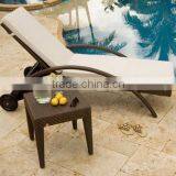 Fashion Poolside Lounge With Wheels Wicker Beach Chair thumbnail-2