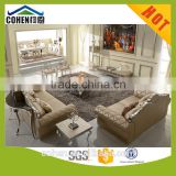 Royal genuine leather sofa stainless steel base top grain leather sofa SF017