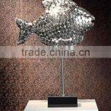 Casting Stainless Steel Fish Sculpture For Garden Decoraton thumbnail-1
