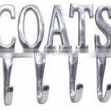 Aluminum Cast Metal Silver Plated Coats Design Hangers thumbnail-1