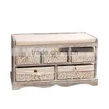 French Style Waterproof Cheap Shoe Storage Wooden Bench thumbnail-2
