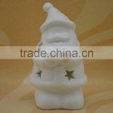 High White Porcelain Christmas Figurine With LED Light for Decoration thumbnail-4