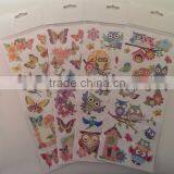 Elegant Lily & Butterfly Design Sticker, Classic Decorative Shinny Glitter Sticker thumbnail-1