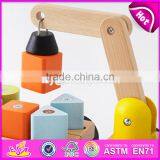 2017 New Design Children Funny Wooden Toy Pulling Trucks W05C082 thumbnail-2