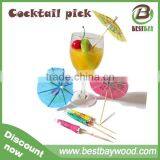 Best Sell Party Decoration Umbrella Wood Disposable Cocktail Picks thumbnail-2