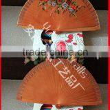 Hand Paited Spanish Wood Fan With Flower Pattern thumbnail-1