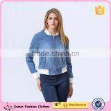 New Fashion Wholesale Long Sleeve Denim Jacket For Women thumbnail-1