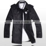 Man Slim Fit Long Style Wool Blend Jacket 2015 thumbnail-5