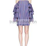 2017 Summer Cold Shoulder Stripe Shirt thumbnail-1