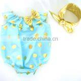 Gold Polka Dots Bubble Romper Birthday Playsuit Pink Gold Polka Dots Pink Outfit Sequin Glitter Sparkle Baby Romper