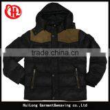 Botton Zipper up Winter Padded Jacket Men Coat With Hoody thumbnail-3