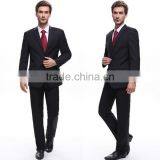Latest Design Custom Made Black Wool Coat Pant Mens Suit thumbnail-1