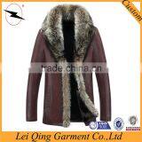 New Fashion Real Black Fur Jackets for Men thumbnail-3