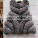 New Fashion Winter Natural Fur Vest Lady Genuine Fox Fur Coat For Women's Best Real Jacket Warm Waistcoat thumbnail-5