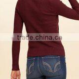 EY0872S Deep V-neck Ladies Long Sleeve Pullover Sweater thumbnail-4