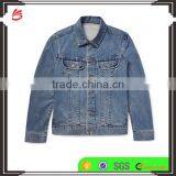 High Quality Endurable Mens Lapel Shawl Collared Button Closured Men's Denim Jeans Jacket With Two Chest Pockets thumbnail-1