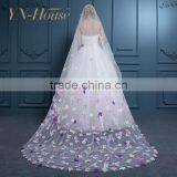 2016 New Design 2 Layers Bead Edged Wedding Accessories Bridal Veil Wholesale thumbnail-4