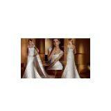 Gorgeous Embroided Slim Lace and Tulle Chapel Train Wedding Dress thumbnail-1