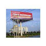 Outdoor Commercial Advertising Trivision Billboard , Roadside Steel Structure Billboard