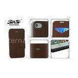 Brown Leather Cell Phone Protective Case , IPhone 4 / 4S Wallet Cover thumbnail-1